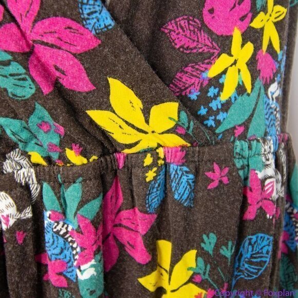 Modcloth Jungle Print Knit Dress,‎ white cat blue bird, 2X - Picture 10 of 16